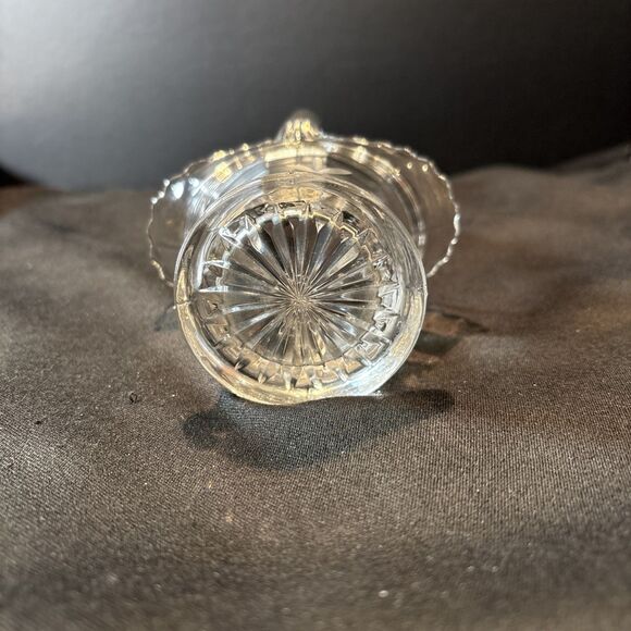 Antique Duncan & Miller Cut Glass Bridal Basket with Detailed  Etched Flowers - Picture 9 of 15